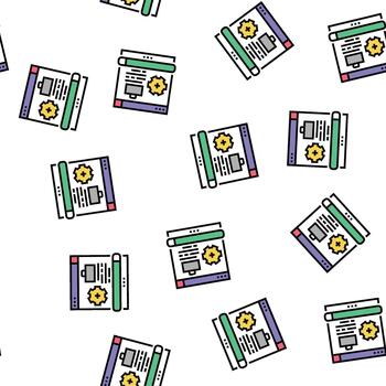 process work seamless pattern vector