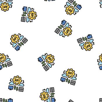 api digital tecnología sin costura modelo vector