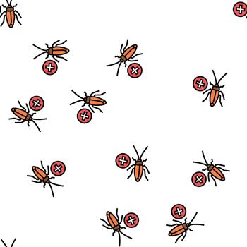 cockroach control seamless pattern vector