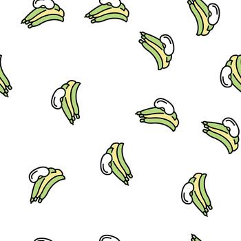 bean nut seamless pattern vector