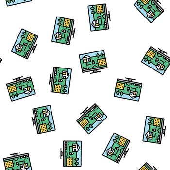simulation game seamless pattern vector