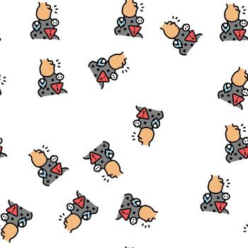 proactive aggression seamless pattern vector