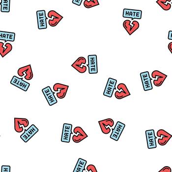 hate aggressive seamless pattern vector