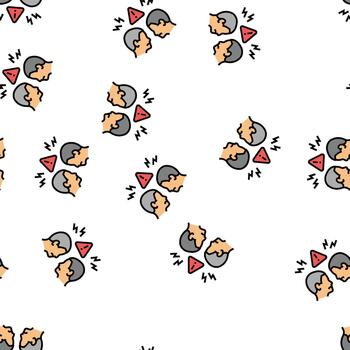 conflict aggressive seamless pattern vector