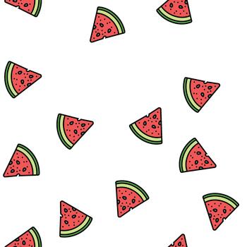 triangular rebanada sandía sin costura modelo vector