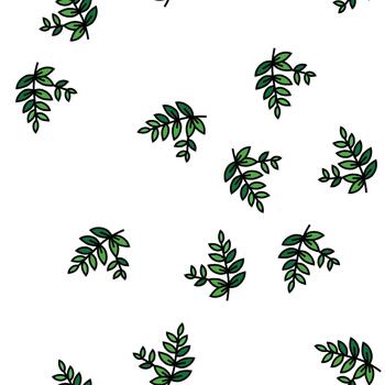 leaf spring seamless pattern vector