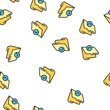 open folder seamless pattern vector