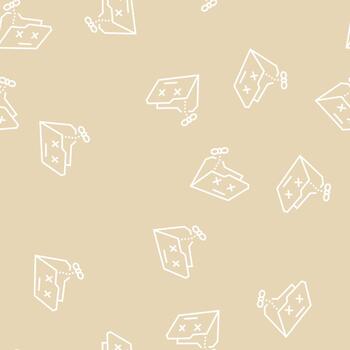empty folder line seamless pattern vector