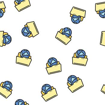 web folder seamless pattern vector
