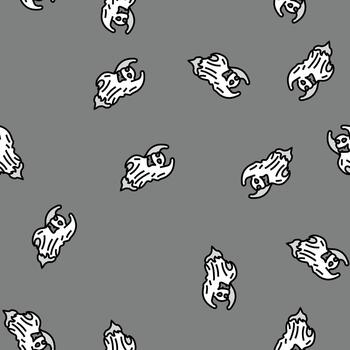 evil ghost seamless pattern vector