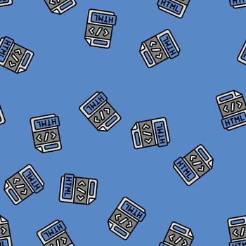 html file format document seamless pattern vector