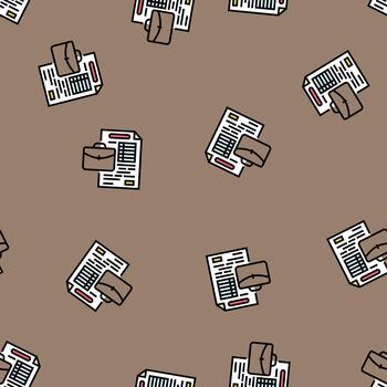 work document file seamless pattern vector