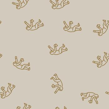 australopithecus human evolution line seamless pattern vector