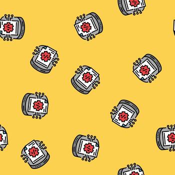 schema development database seamless pattern vector