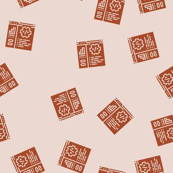 code optimization analyst glyph seamless pattern vector