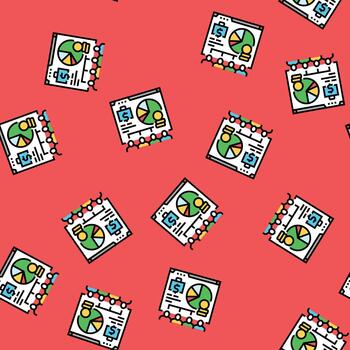 payroll processing seamless pattern vector
