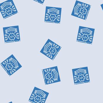 full stack development software glyph seamless pattern vector