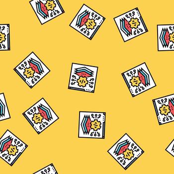 full stack development software seamless pattern vector