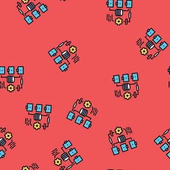 continuous integration software seamless pattern vector