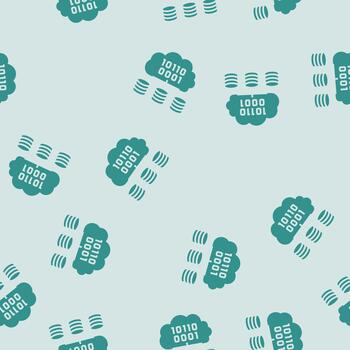 nube informática software glifo sin costura modelo vector