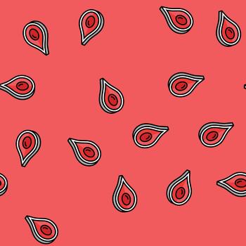 red pointer map location seamless pattern vector