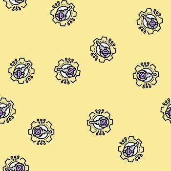 encryption quantum technology seamless pattern vector