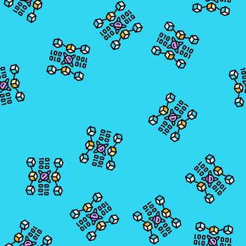 error correction quantum technology seamless pattern vector