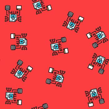 https seo seamless pattern vector