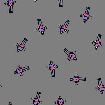 self expression emo seamless pattern vector