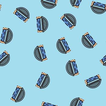 bowstring bridge seamless pattern vector