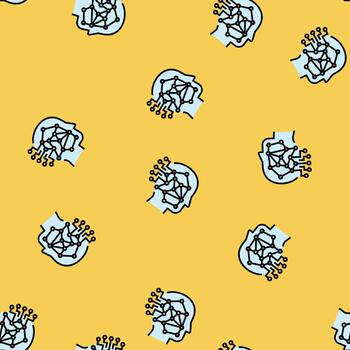 machine learning big data seamless pattern vector
