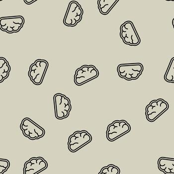 cloud computing line seamless pattern vector