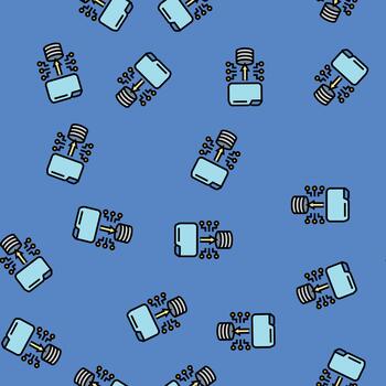 database cloud computing seamless pattern vector
