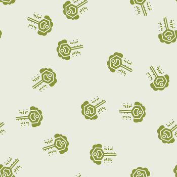 encryption key cloud computing glyph seamless pattern vector