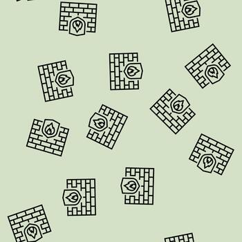 firewall cloud computing line seamless pattern vector