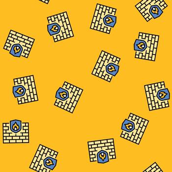 firewall cloud computing seamless pattern vector