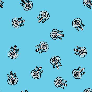 encryption key cloud computing seamless pattern vector