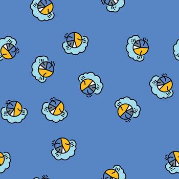 graph cloud computing seamless pattern vector