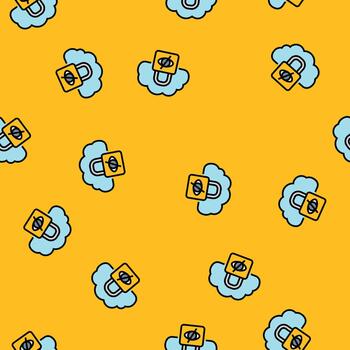 private cloud computing seamless pattern vector
