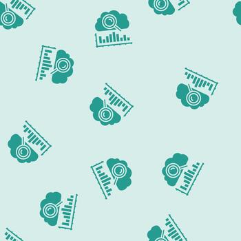 analytics cloud computing glyph seamless pattern vector