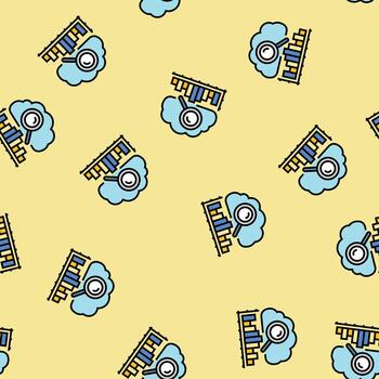 analytics cloud computing seamless pattern vector