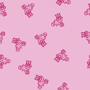 predictive analytics machine learning line seamless pattern vector