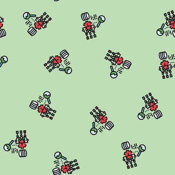 predictive analytics machine learning seamless pattern vector