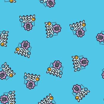 simulator quantum computer seamless pattern vector