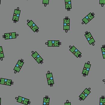 flame sensor module seamless pattern vector