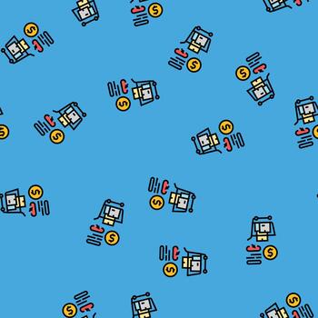 procurement process seamless pattern vector