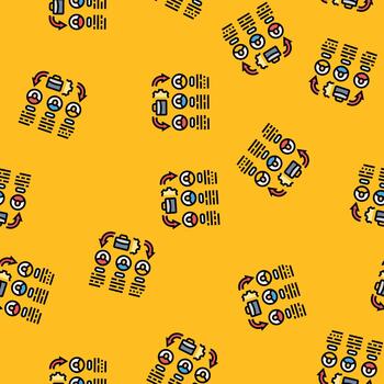 task assignment seamless pattern vector