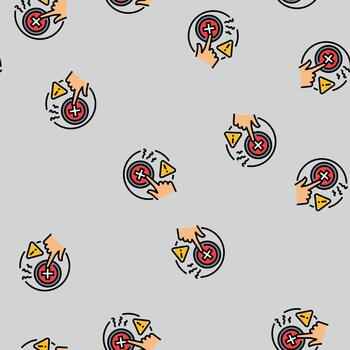 poor decision making startup seamless pattern vector