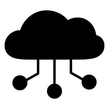 nube informática red icono vector
