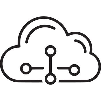 nube informática red servidor icono. vector
